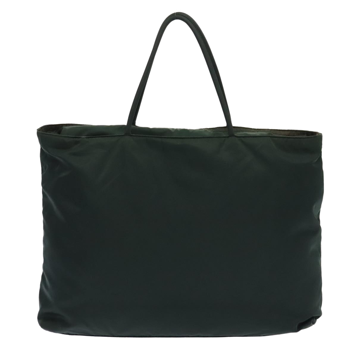 Prada Tote Bag Auth Nylon Green Silver Silver Auth Ep5524
