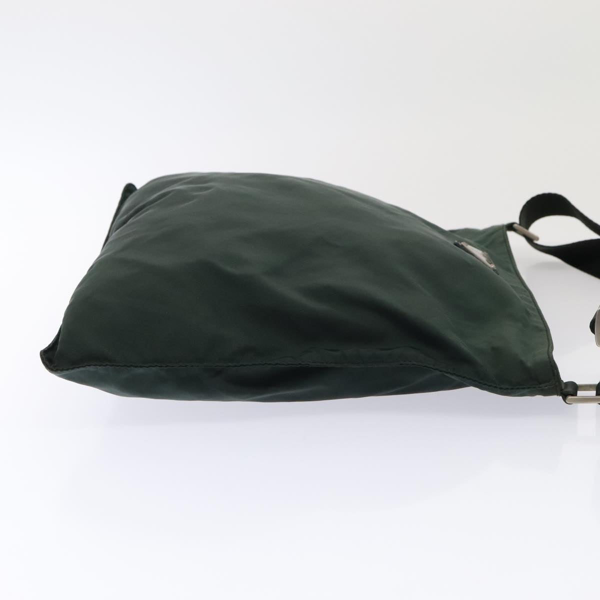 Prada Shoulder Bag Auth Nylon Green Silver Silver Auth Ep5529