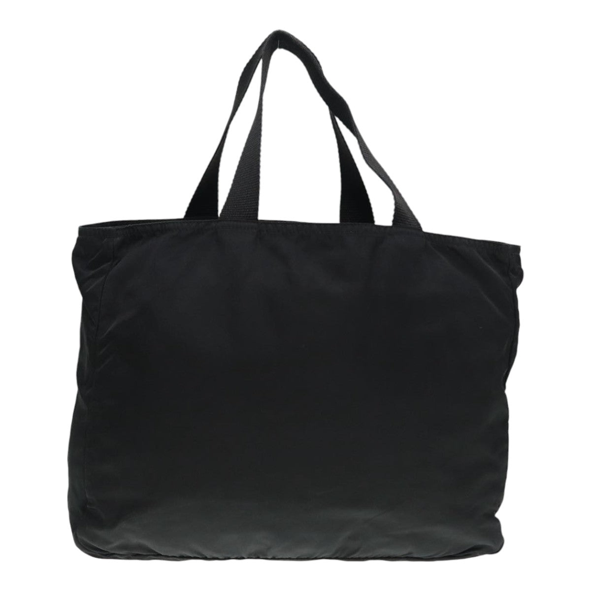 Prada Hand Bag Auth Nylon Black Silver Travel Bag Silver Auth Ep5592