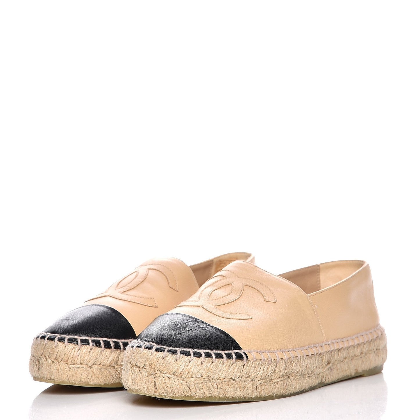 Chanel Leather Espadrilles Women Shoes