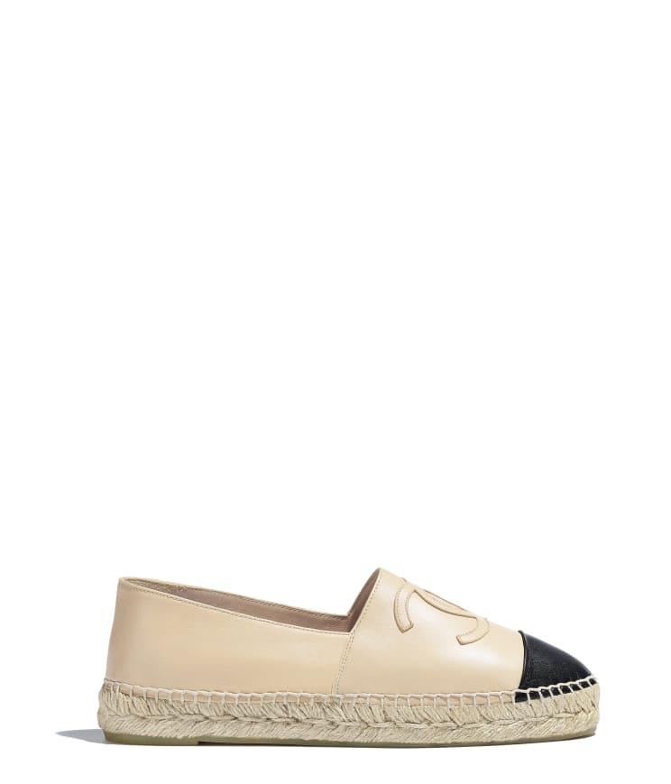 Chanel Leather Espadrilles Women Shoes