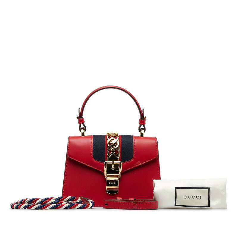 Gucci Sylvie 2Way Bag Leather Travel Bag Bag 1
