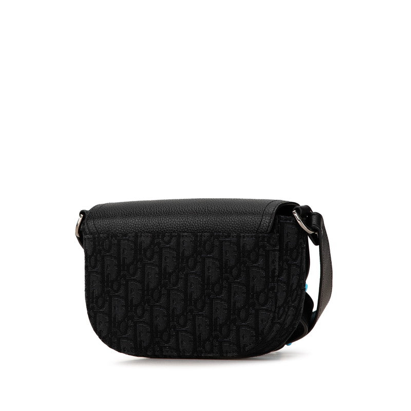 Dior Saddle Trotter Shoulder Bag Leather Canvas