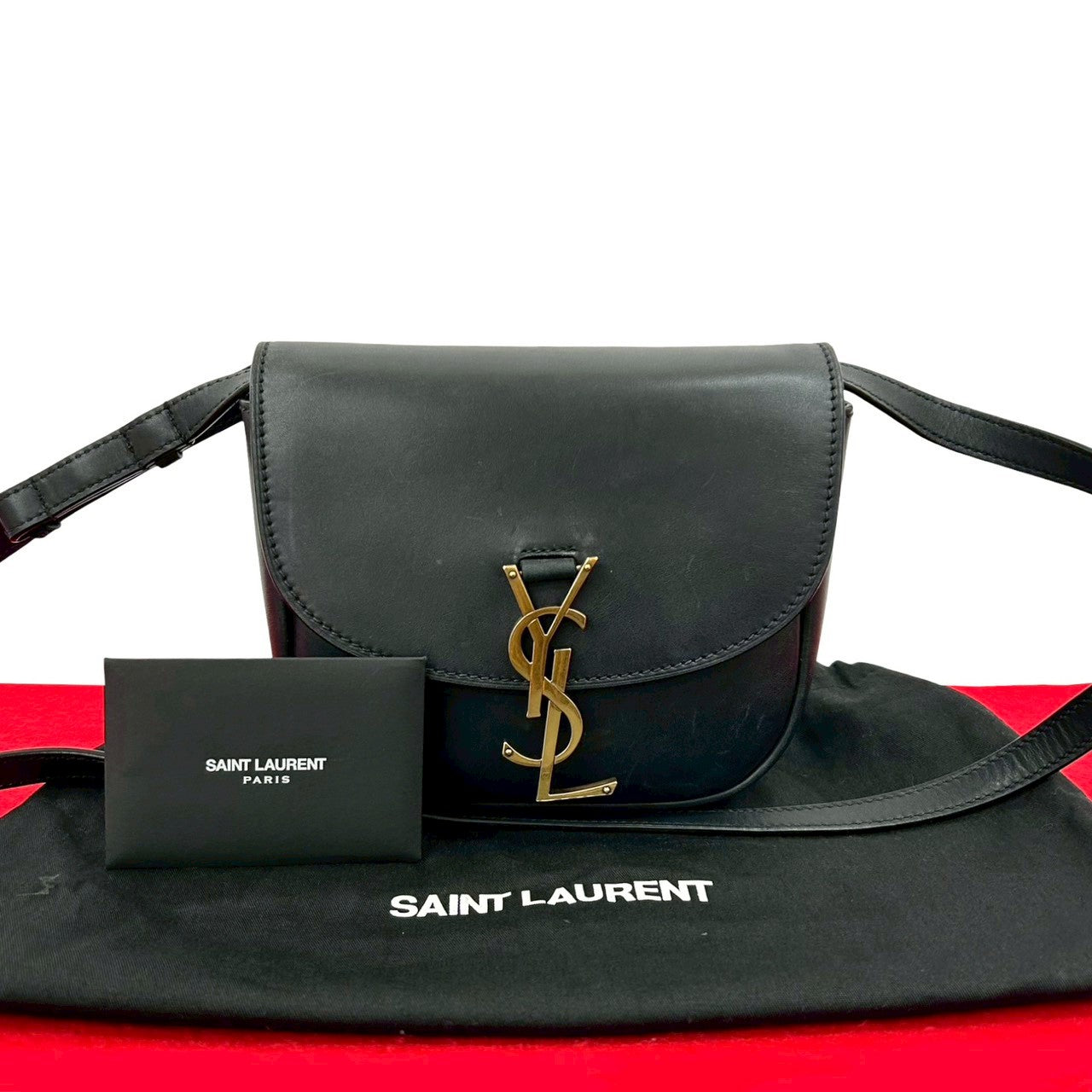 YSL Saint Laurent Paris Kaia Calf Shoulder Bag Leather Calf Leather Mini