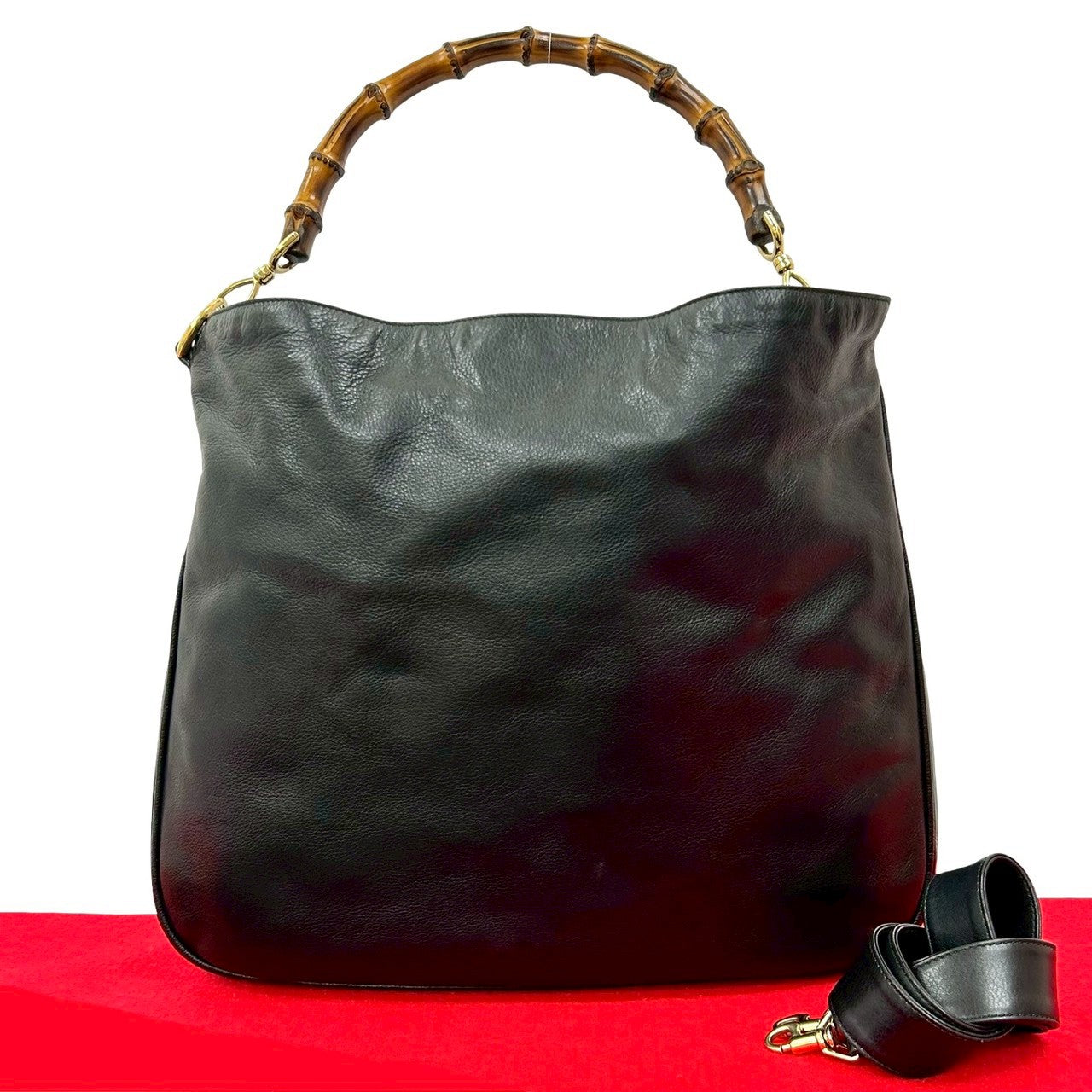 Gucci Bamboo 2Way Shoulder Bag Leather Bag 1