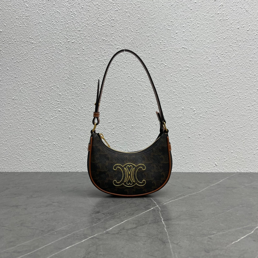 Top Quality Triope Heart Embroidered Mini Atop Canvas Brown Travel Bag 10I602Eb104Lu 1907