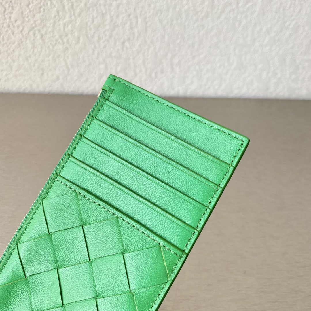 Top Quality Zipped Card Case For Women Green Travel Bag