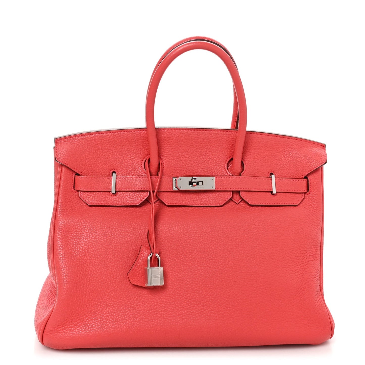 Hermes Taurillon Clemence Birkin Bougainvillea Handbag Travel Bag