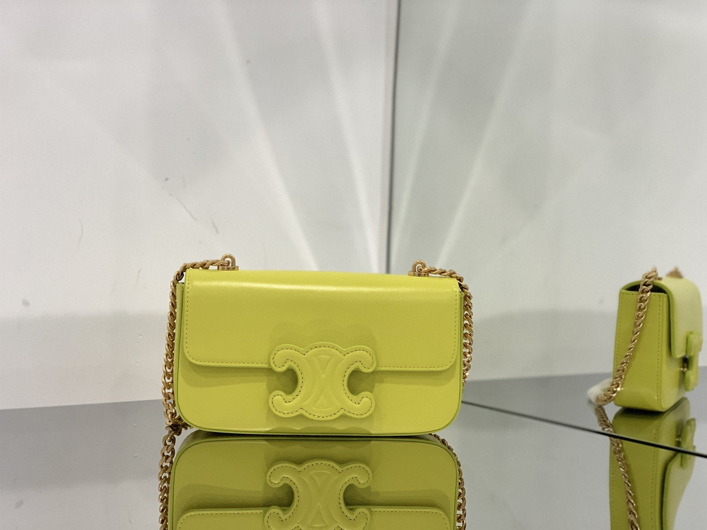Top Quality Shoulder Bag Cuir Triomphe For Green Chain 79In20Cm 6141