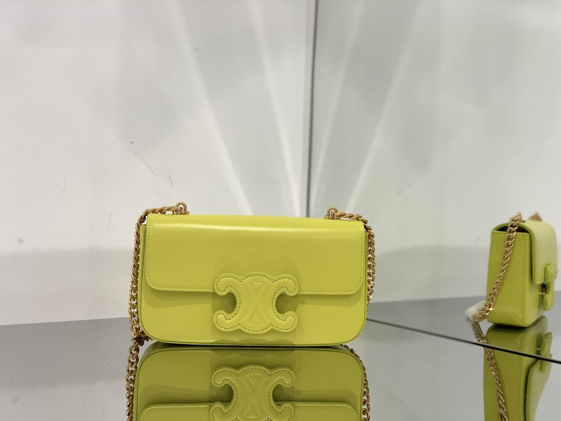 Top Quality Shoulder Bag Cuir Triomphe For Green Chain 79In20Cm 6141