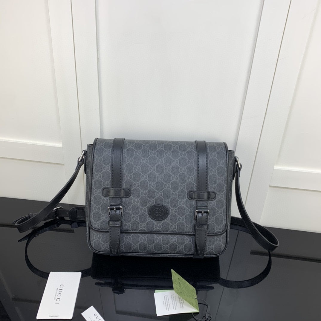gg Messenger Men 11in 28cm Black Travel Bag
