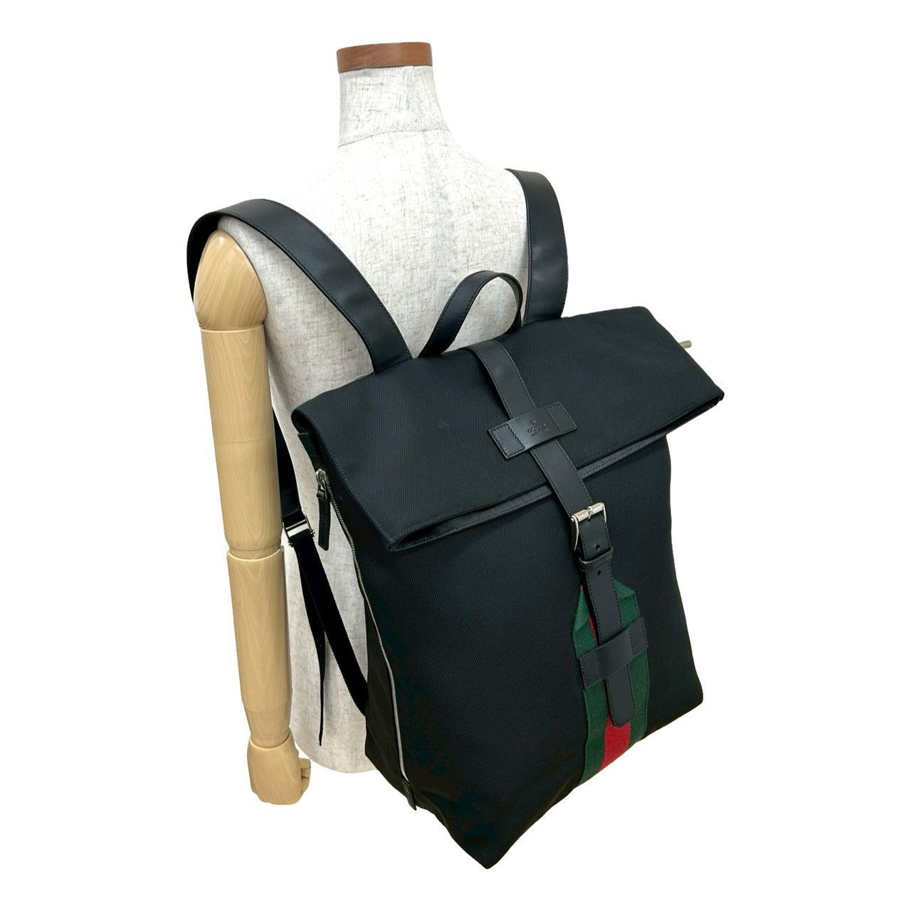 Gucci Backpack Leather Canvas