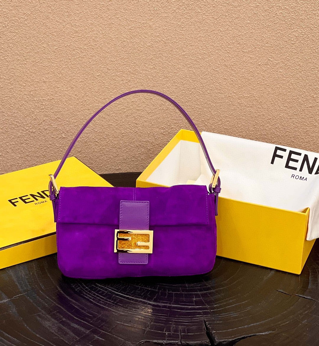 Top QualityTop Quality Baguette Purple Handbag