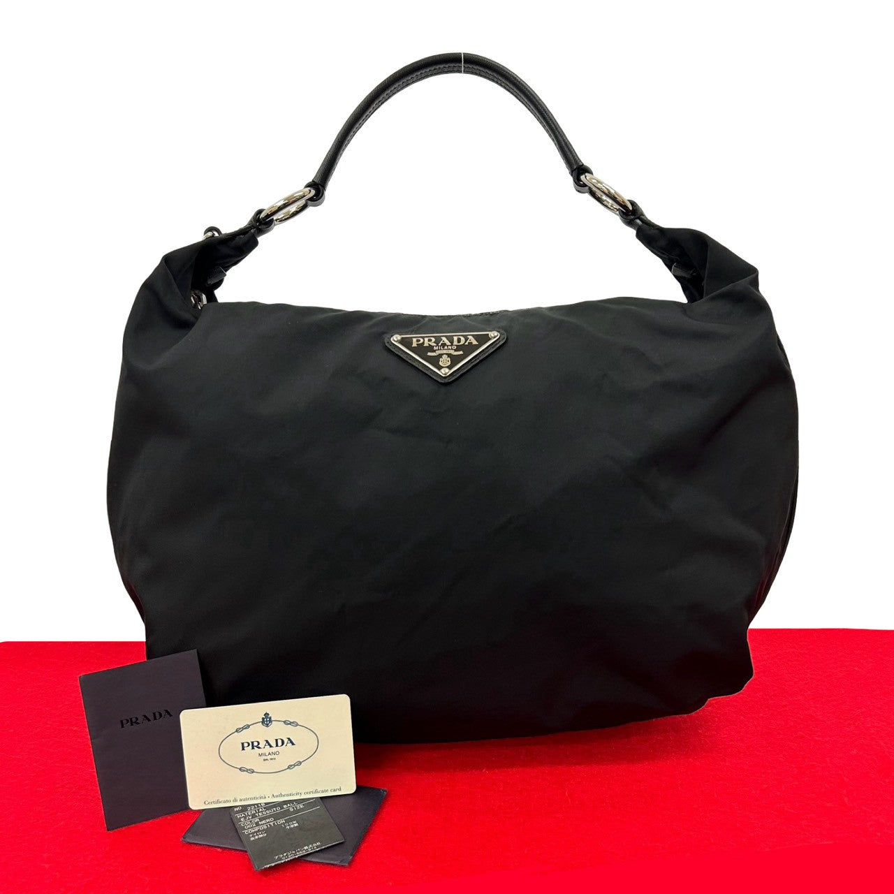 Prada Tessuto Shoulder Bag Leather Saffiano Shoulder Bag 1