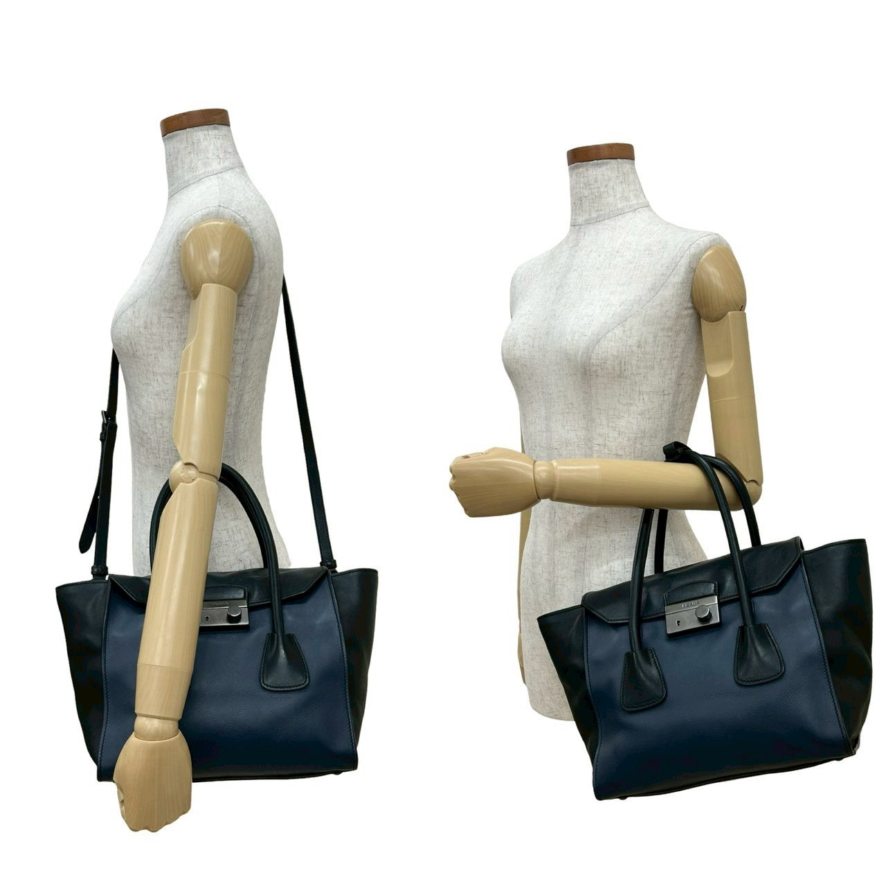 Prada 2Way Handbag Leather Travel Bag 2Way Handbag 4