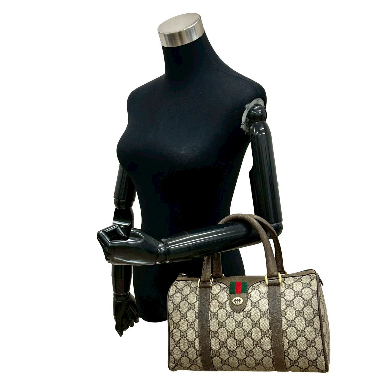 Gucci Pvc Handbag Leather Logo Travel Bag Handbag 1