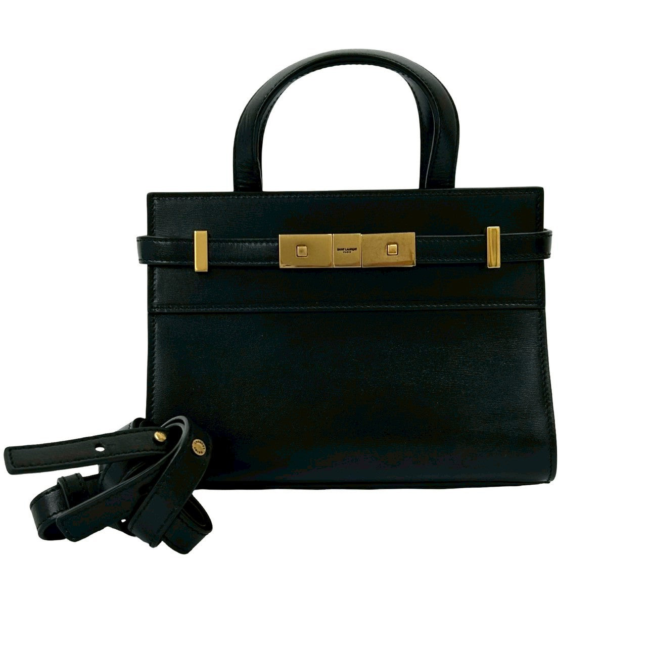 YSL Saint Laurent Paris Manhattan 2Way Bag Leather Travel Bag