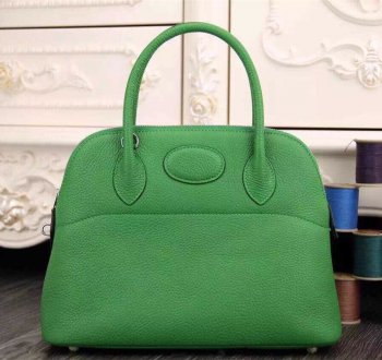 Hermes Luxury Bolide Cm Togo Bag Leather Green Travel Bag