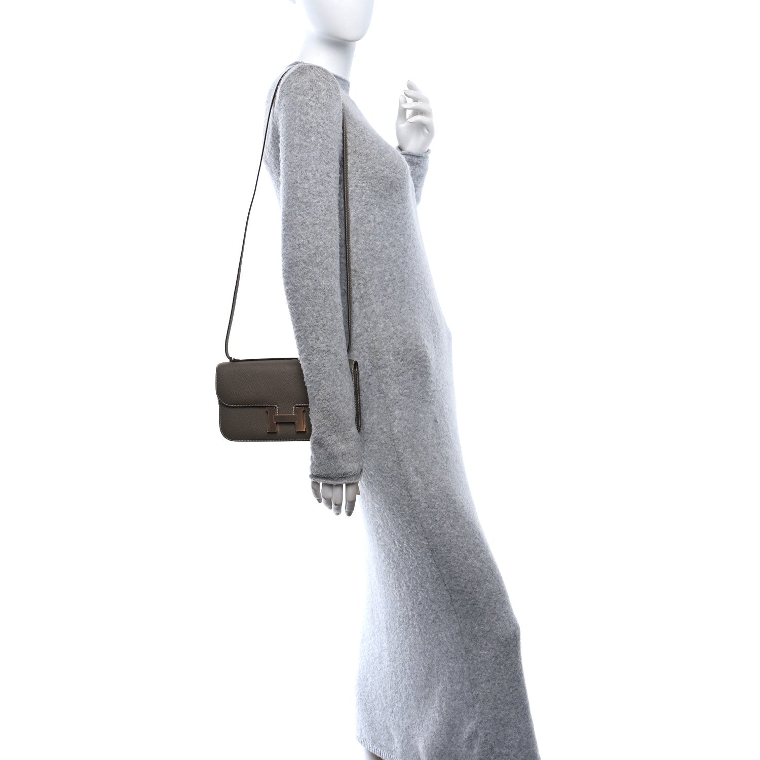 Hermes Epsom Constance Elan Etoupe Handbag Travel Bag 25 Etoupe 1731222