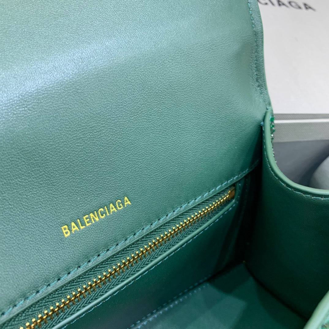 Top Quality Hourglass Handbag In For Women Green Small Travel Bag