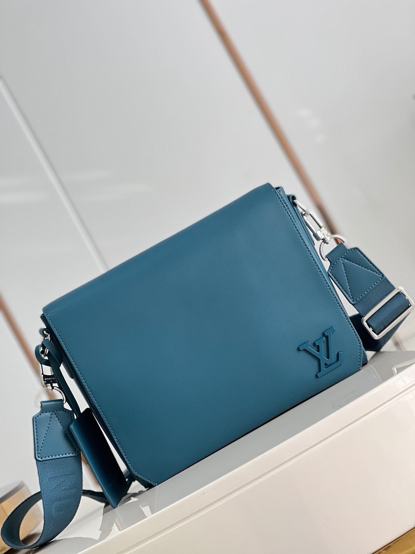 Top Quality Messenger Grain For Men Bags Blue Crossbody Bag