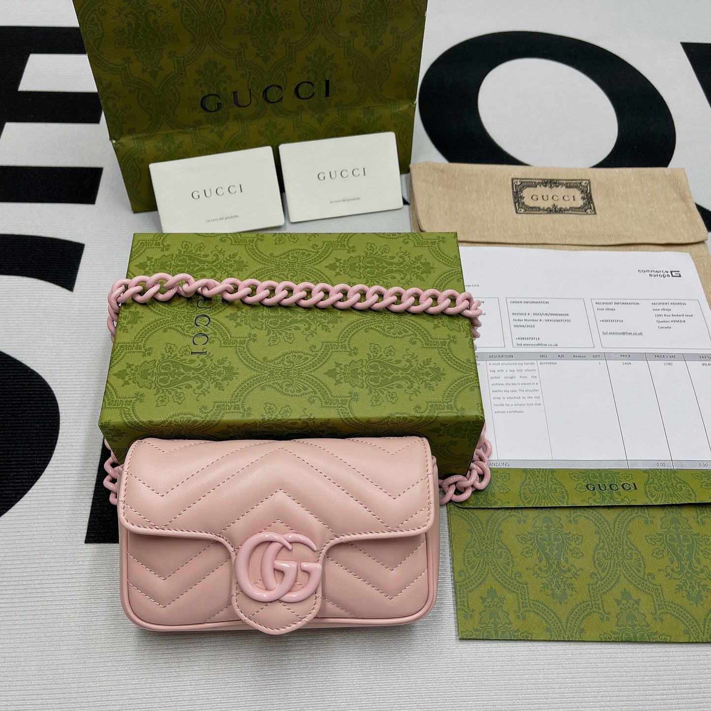 gg Marmont Super , ’s Pink Mini Travel Bag