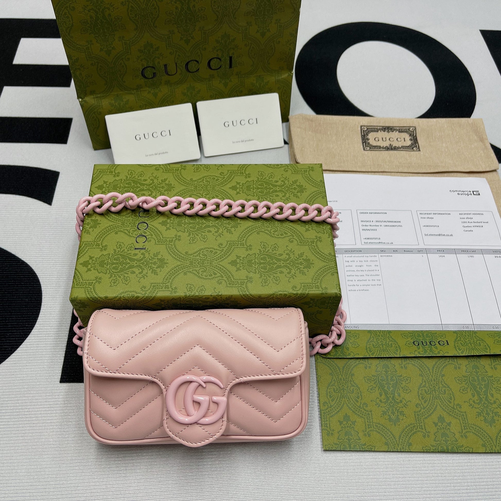 gg Marmont Super , ’s Pink Mini Travel Bag