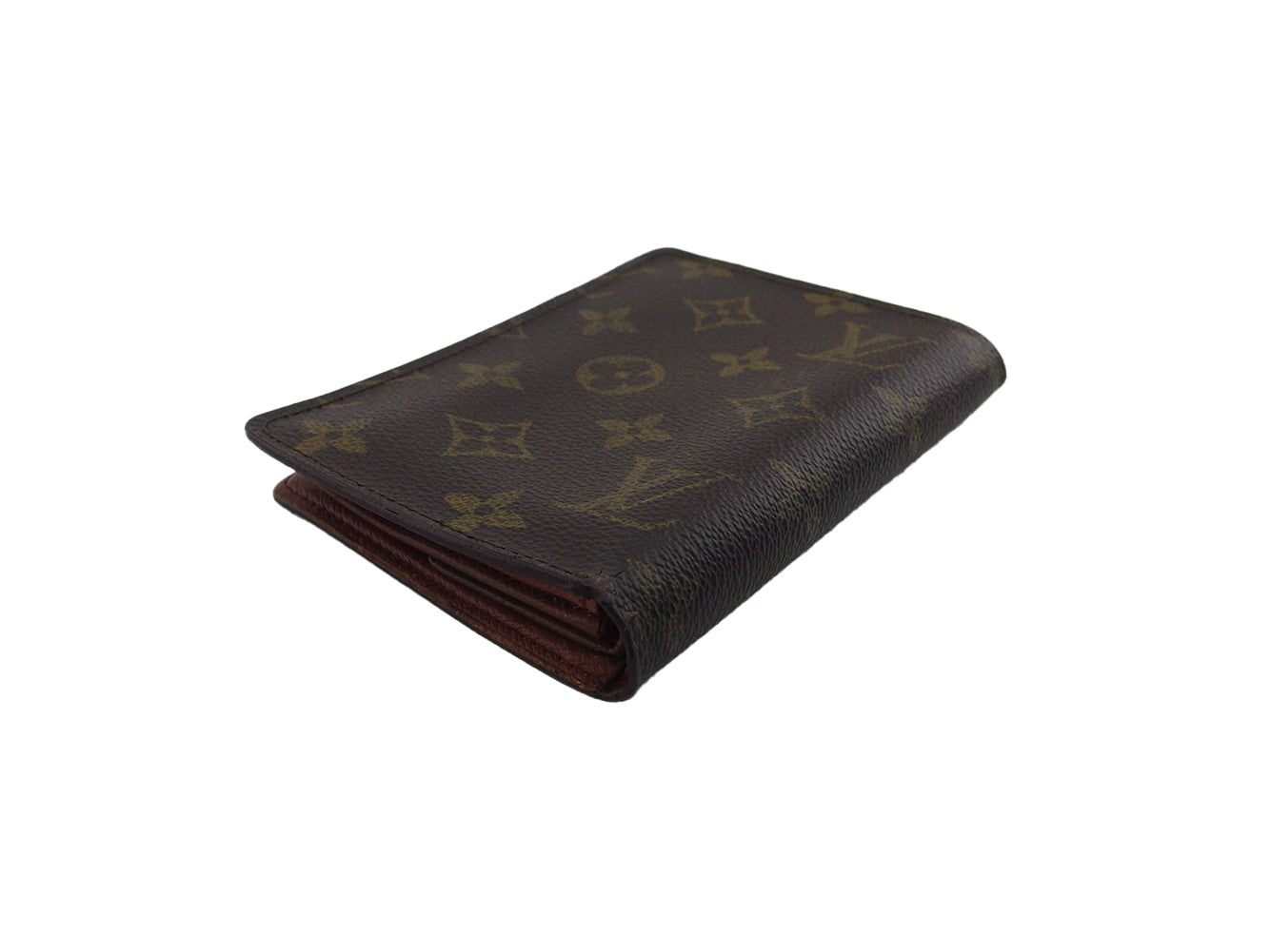 Louis Vuitton Bifold x Brown Beige Wallet Case F2020