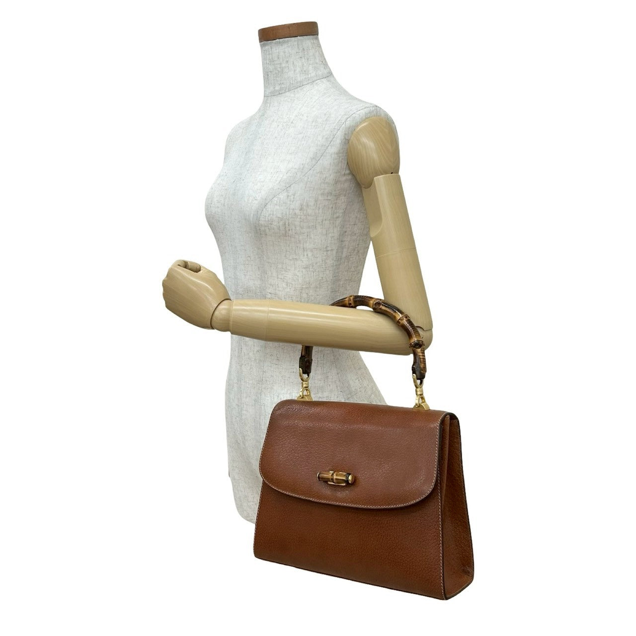 Gucci Bamboo Handbag Leather Travel Bag Handbag 12