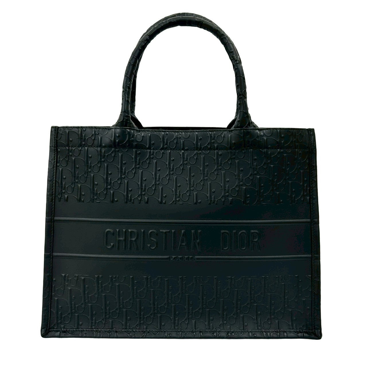Dior Christian Book Tote Oblique Tote Bag Leather