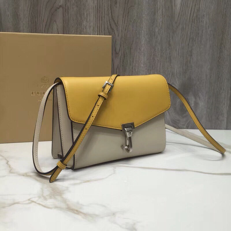 Top Quality Macken Colorblock Crossbody Yellow Bag Beige Small Crossbody Bag