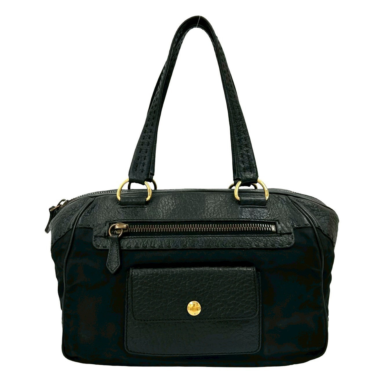 Prada Tessuto 2Way Bag Leather Nylon Travel Bag