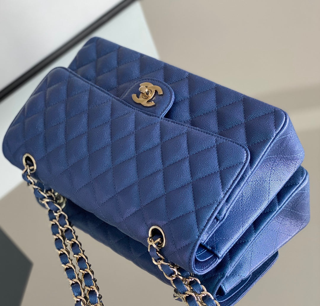 Chanel Classic Handbag For Women Blue Travel Bag