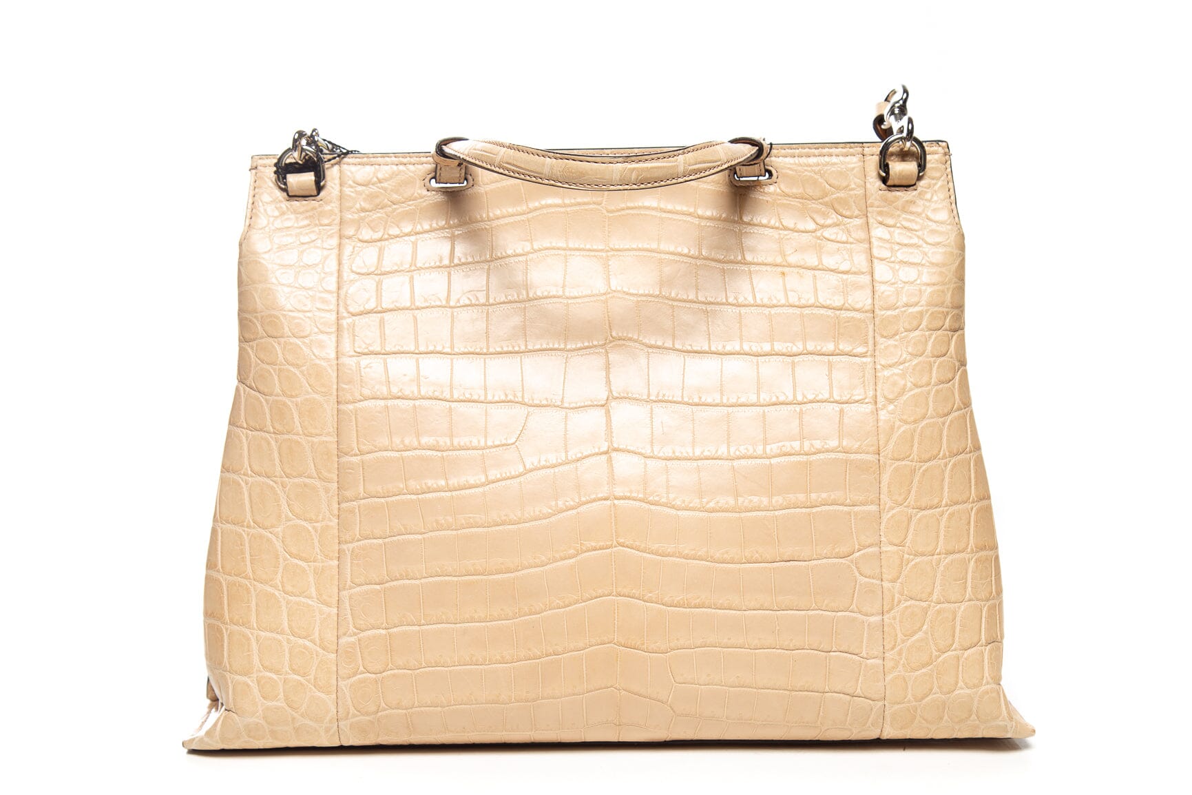 Gucci Crocodile Tan Bamboo Daily Medium Shoulder Bag