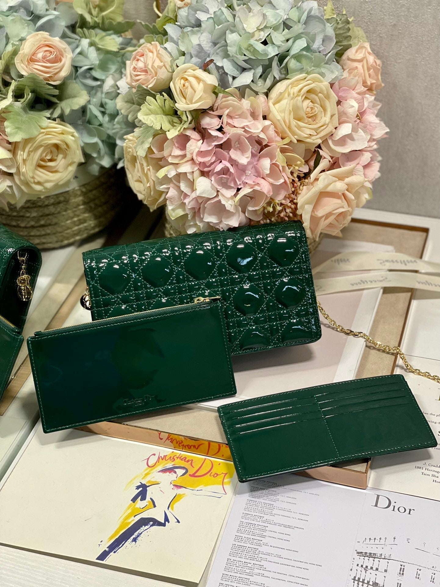Lady Pouch Cd Green Travel Bag