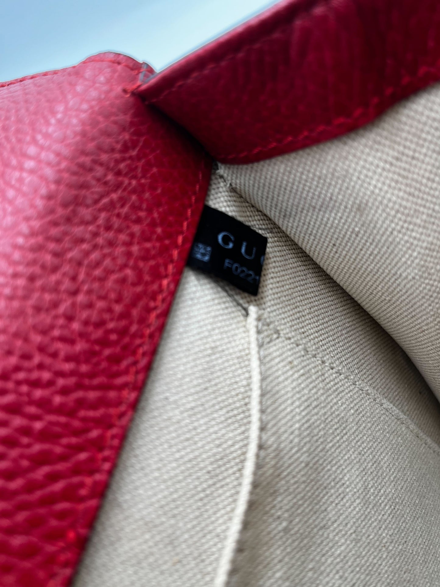 Gucci Dionysus Bamboo Top Handle Bag Leather Red Leather Handbag
