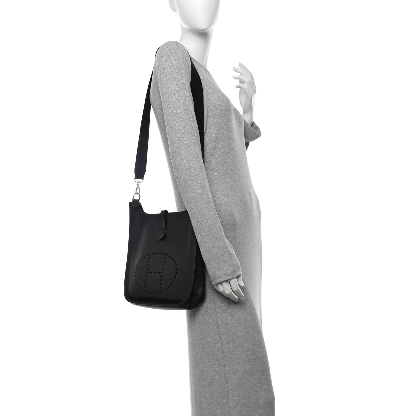 Hermes Epsom Evelyne Pm Handbag Black Travel Bag