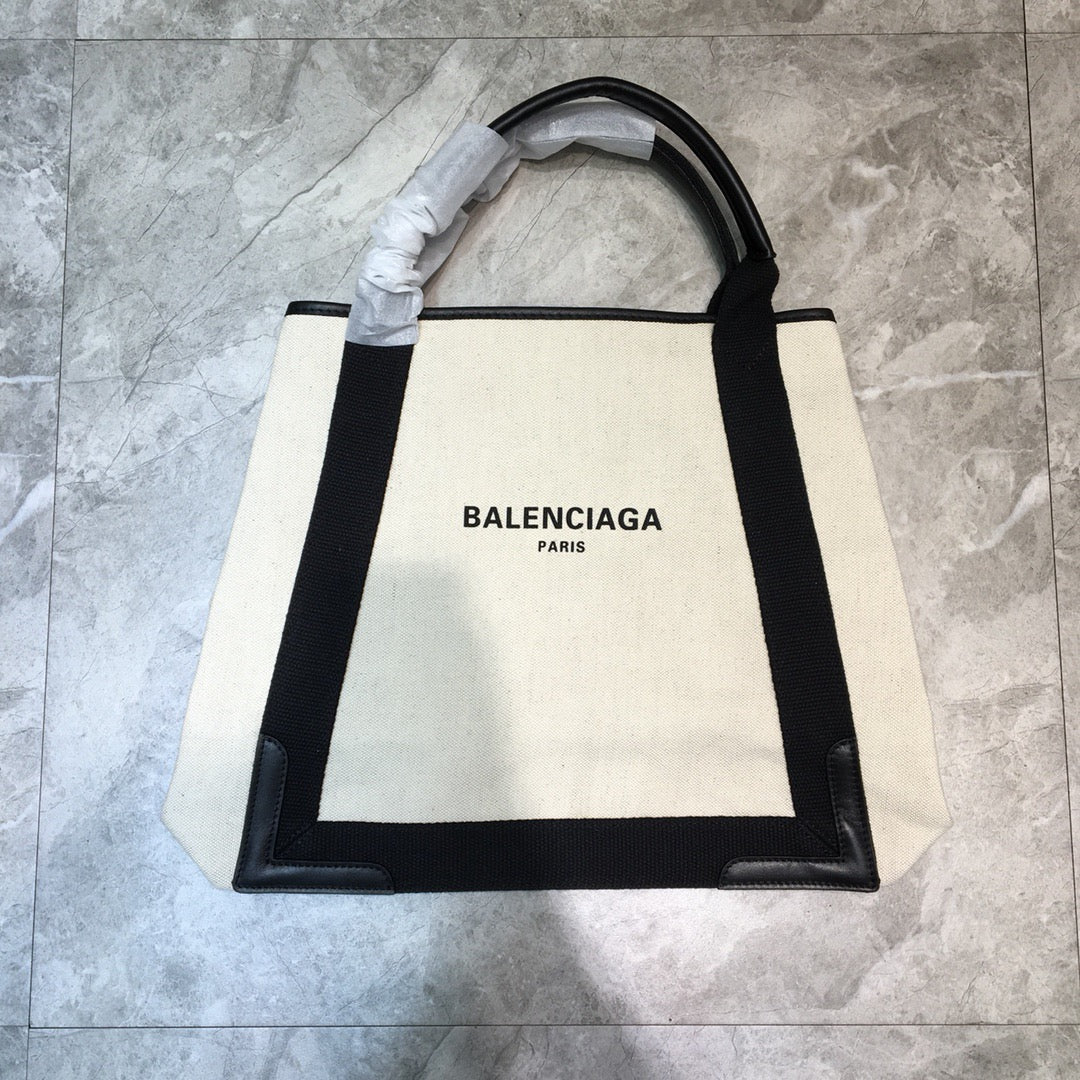 Balen Navy Metop Qualityum Cabas Tote Bag Black