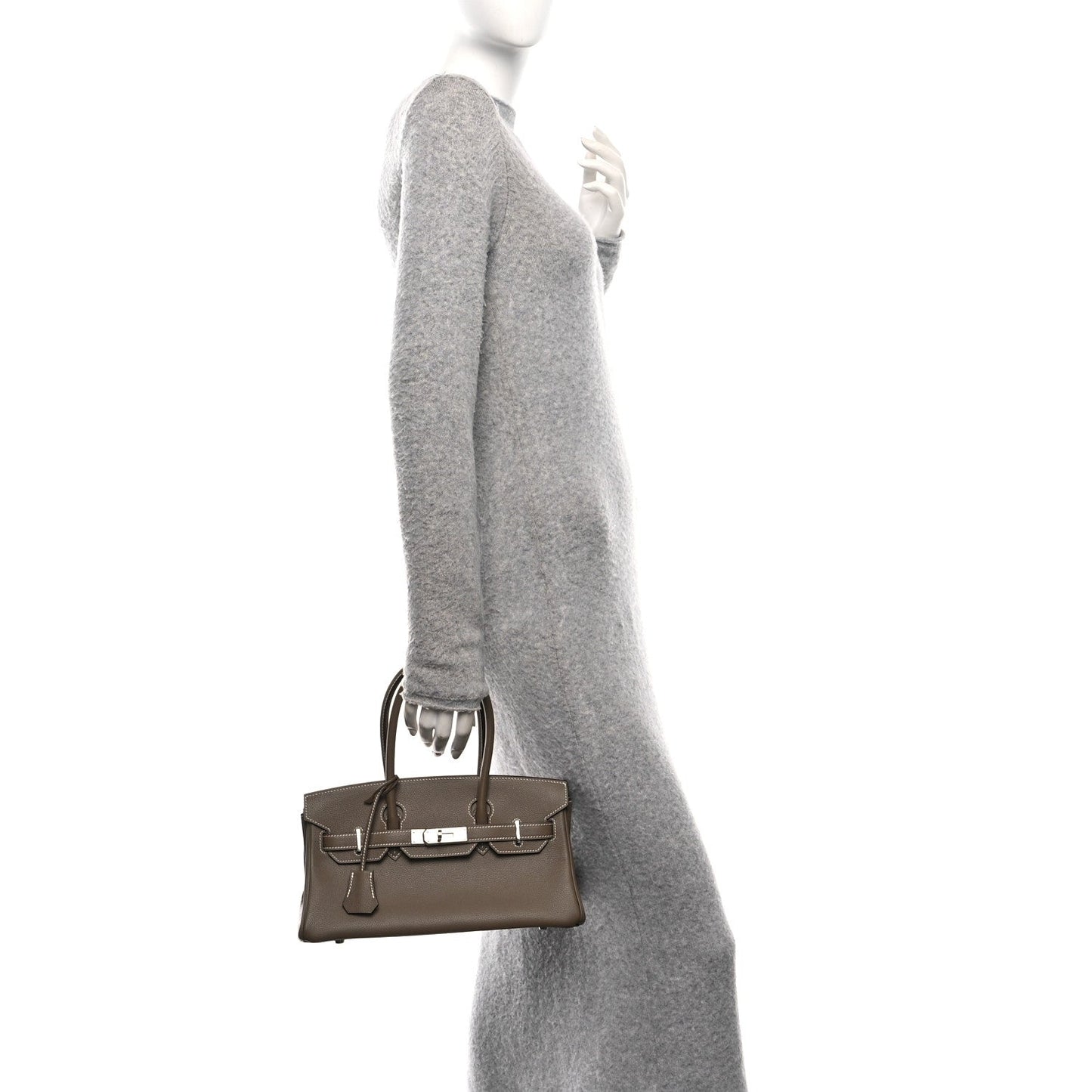 Hermes Evercolor Shoulder Birkin Light Etoupe Shoulder Bag 29 Etoupe 1760210
