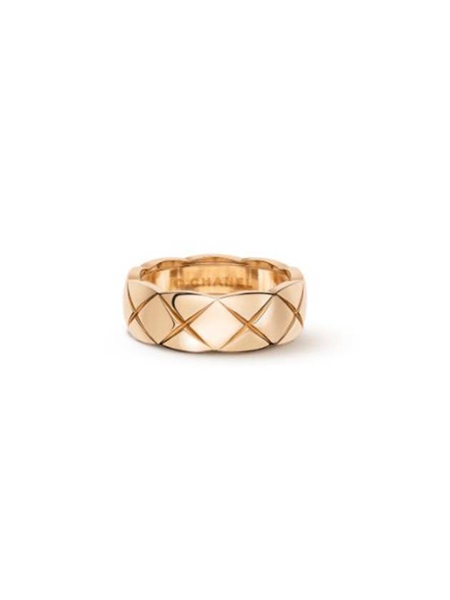 Coco Crush Quilted Motif Small Ring Gold Chanel