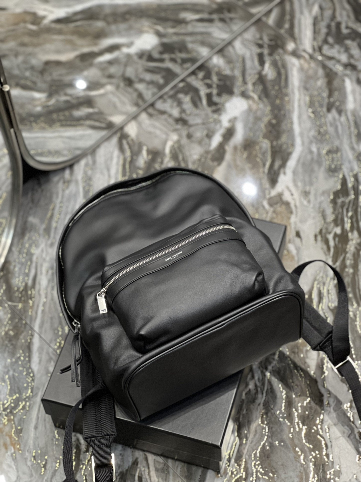 YSL Saint Laurent YSL Top Quality City Backpack In Unisex Black