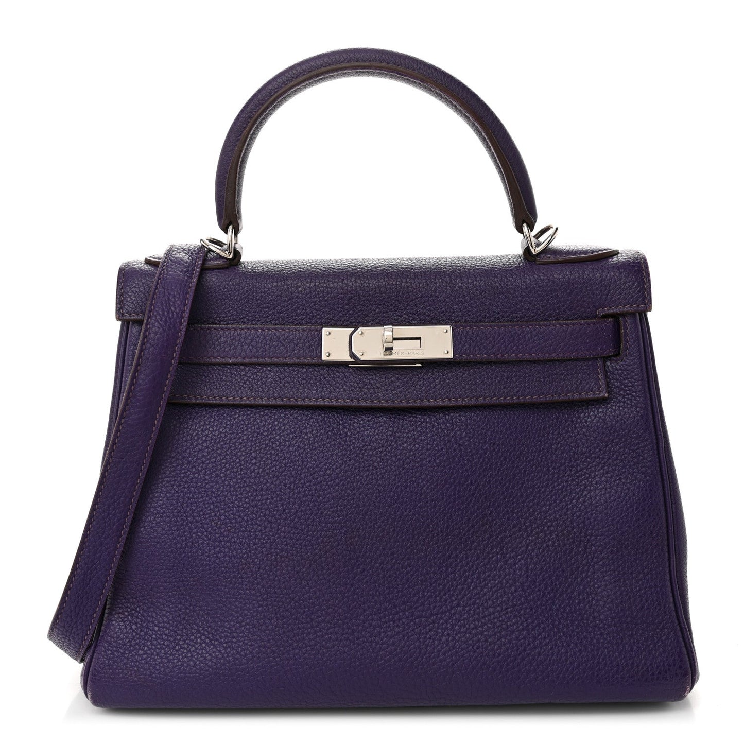 Hermes Togo Kelly Retourne Iris Handbag Travel Bag 28 Iris 1726540