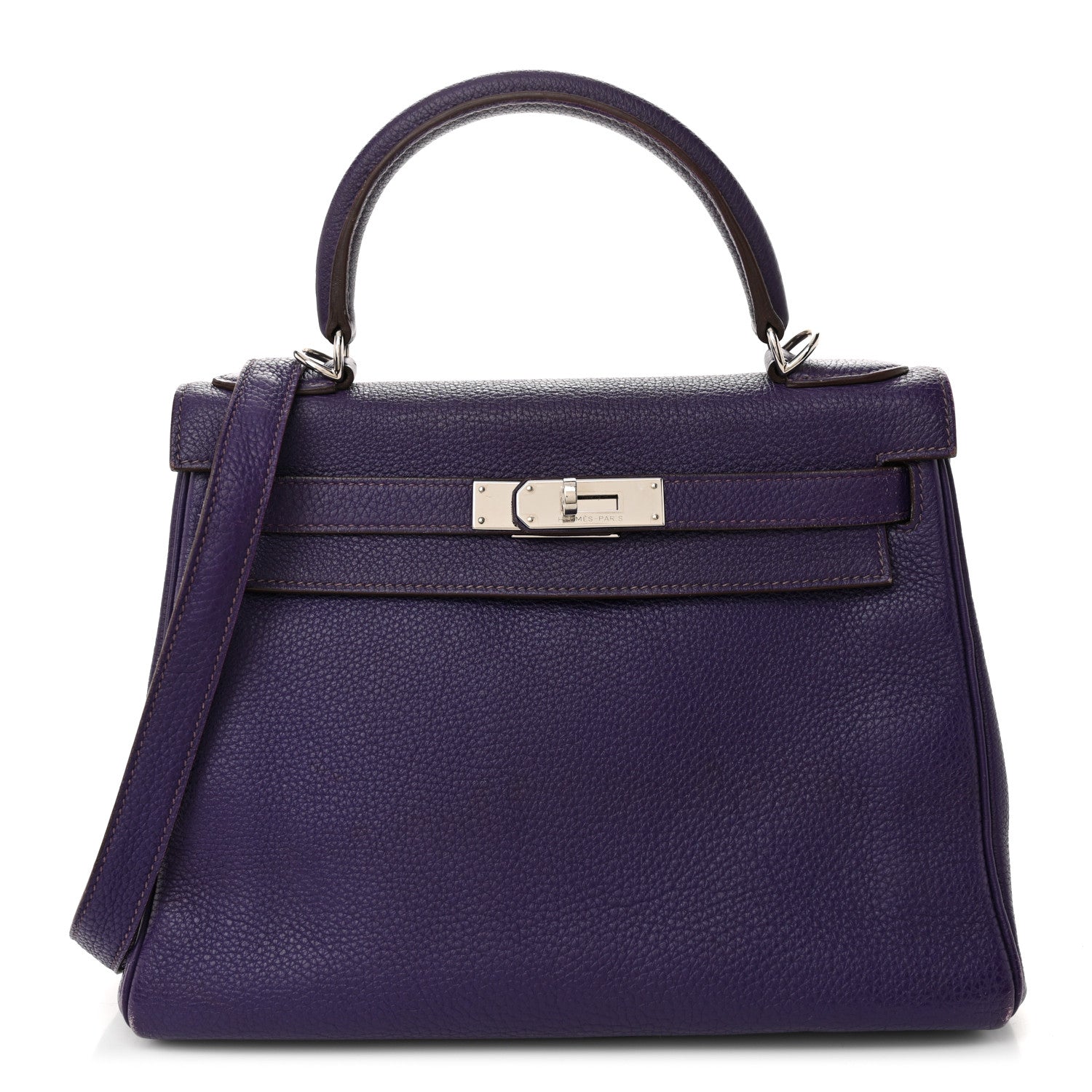 Hermes Togo Kelly Retourne Iris Handbag Travel Bag 28 Iris 1726540