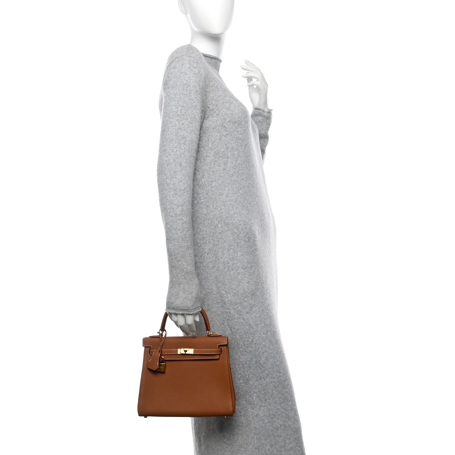Hermes Togo Kelly Retourne Handbag Gold Travel Bag