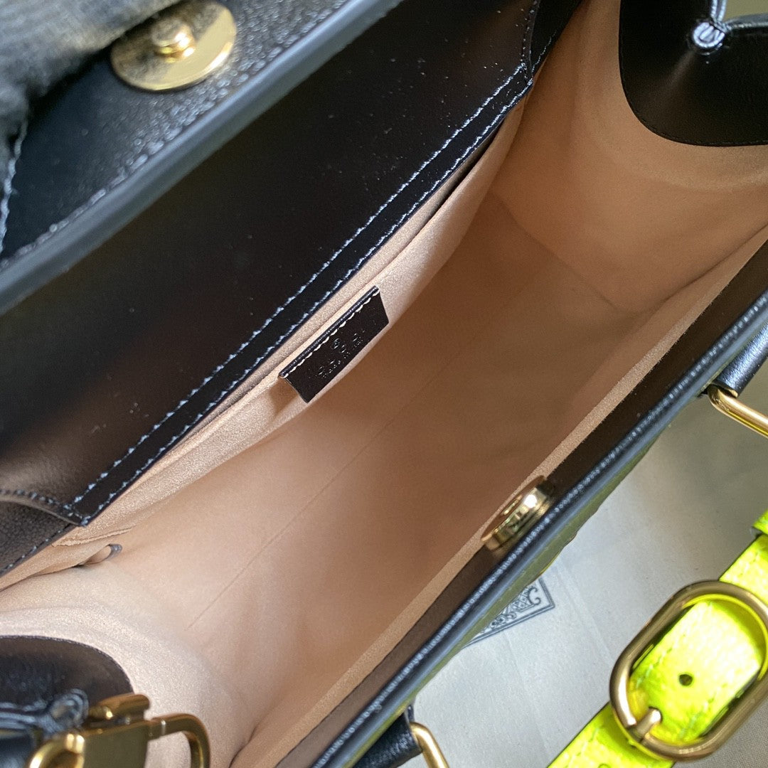 gg Diana 11in 27cm gg Black Small Tote Bag
