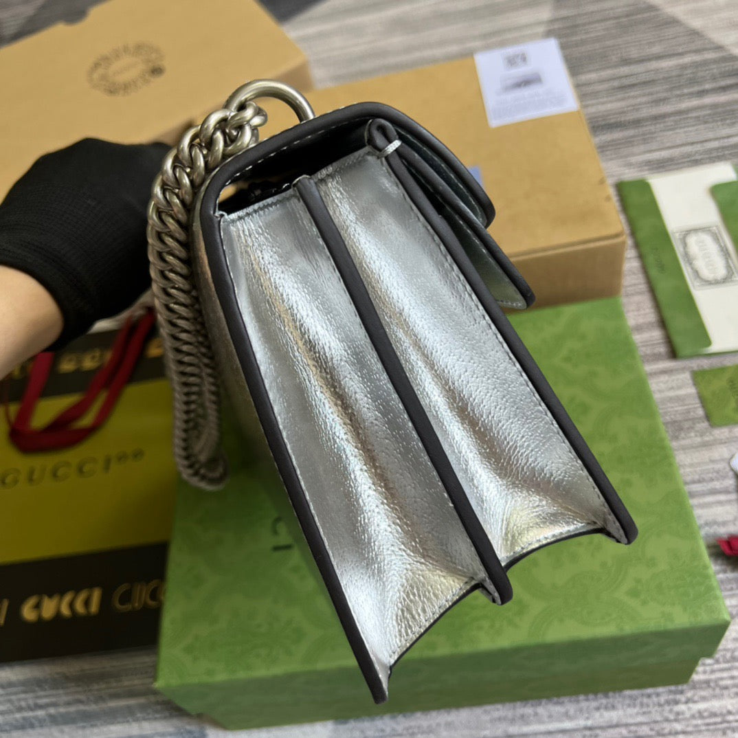 gg Dionysus , ’s 10in Silver Small Shoulder Bag