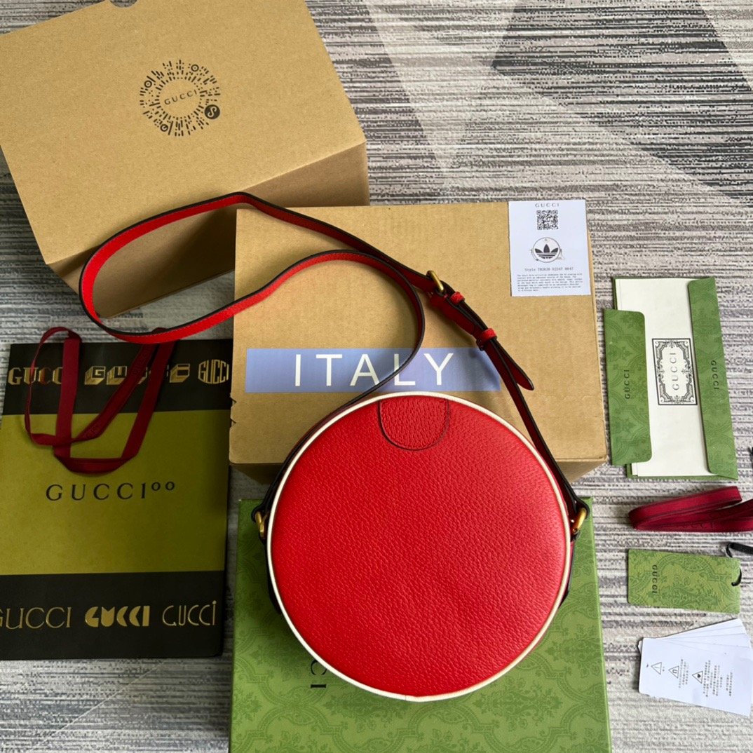 gg x Adidas Ophidia , Red Shoulder Bag