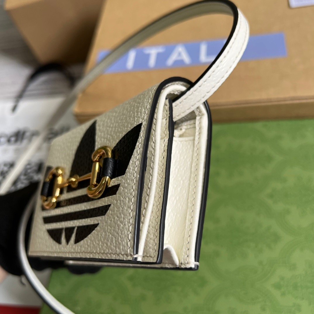 gg x Adidas Card Case White Travel Bag
