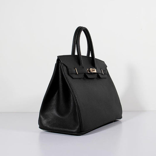 Hermes Luxury Cm Birkin Bag Epsom Leather Black Travel Bag