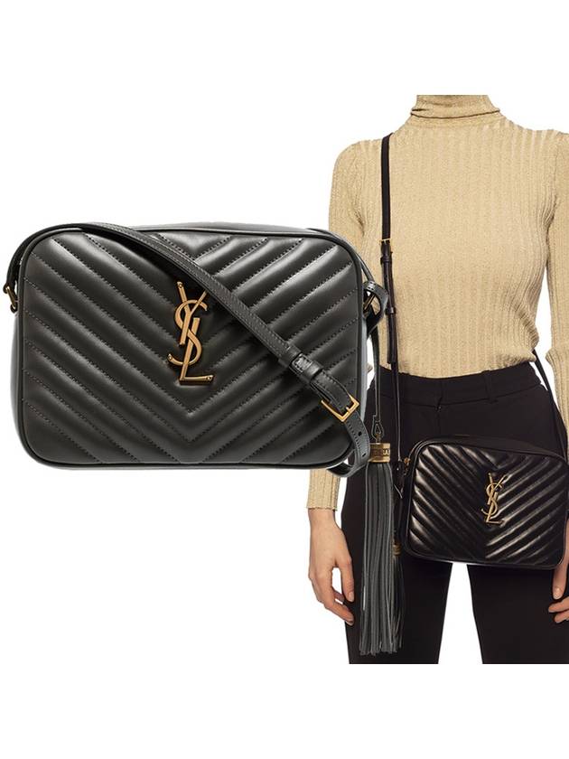 YSL Saint Laurent Saint Laurent Trending Roux Camera Cross Bag Black Gold Travel Bag
